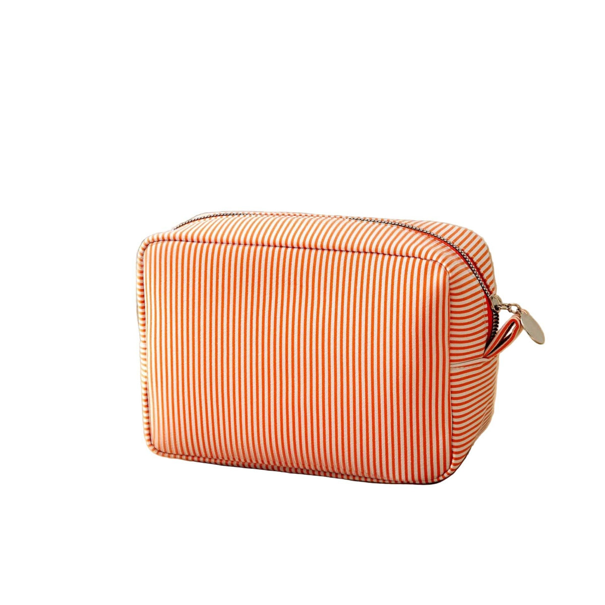 Striped Seersucker Makeup Bag For Embroidery: Purple