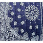 Saline Beach Tote Patchwork Bandana Navy White "Love": Cerise ikat