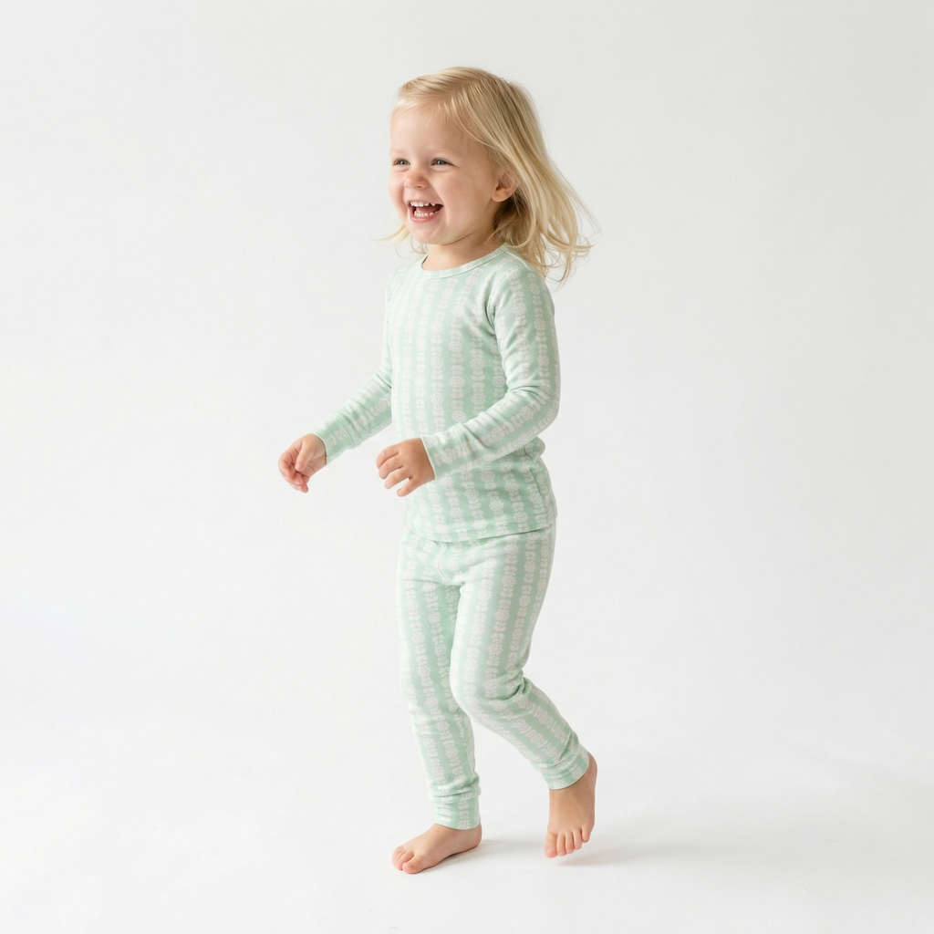 Mint Meadows Bamboo Toddler Pajama Set