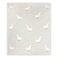 Duck Waddle - Organic Jacquard Knit Baby Blankets: Vanilla Grey / One Size