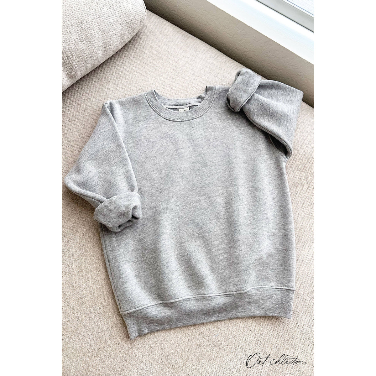 OAT COLLECTIVE - BASIC SOLID  Unisex Graphic Sweatshirt: HEATHER ROYAL / 8/9