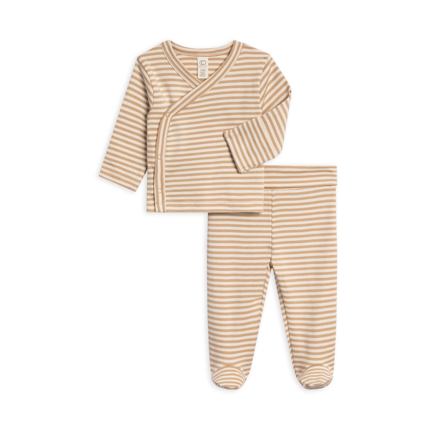 Riley 2 Piece Kimono Top and Pant Set - Ballet Stripe