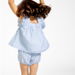 oasis blue gingham bloomer set