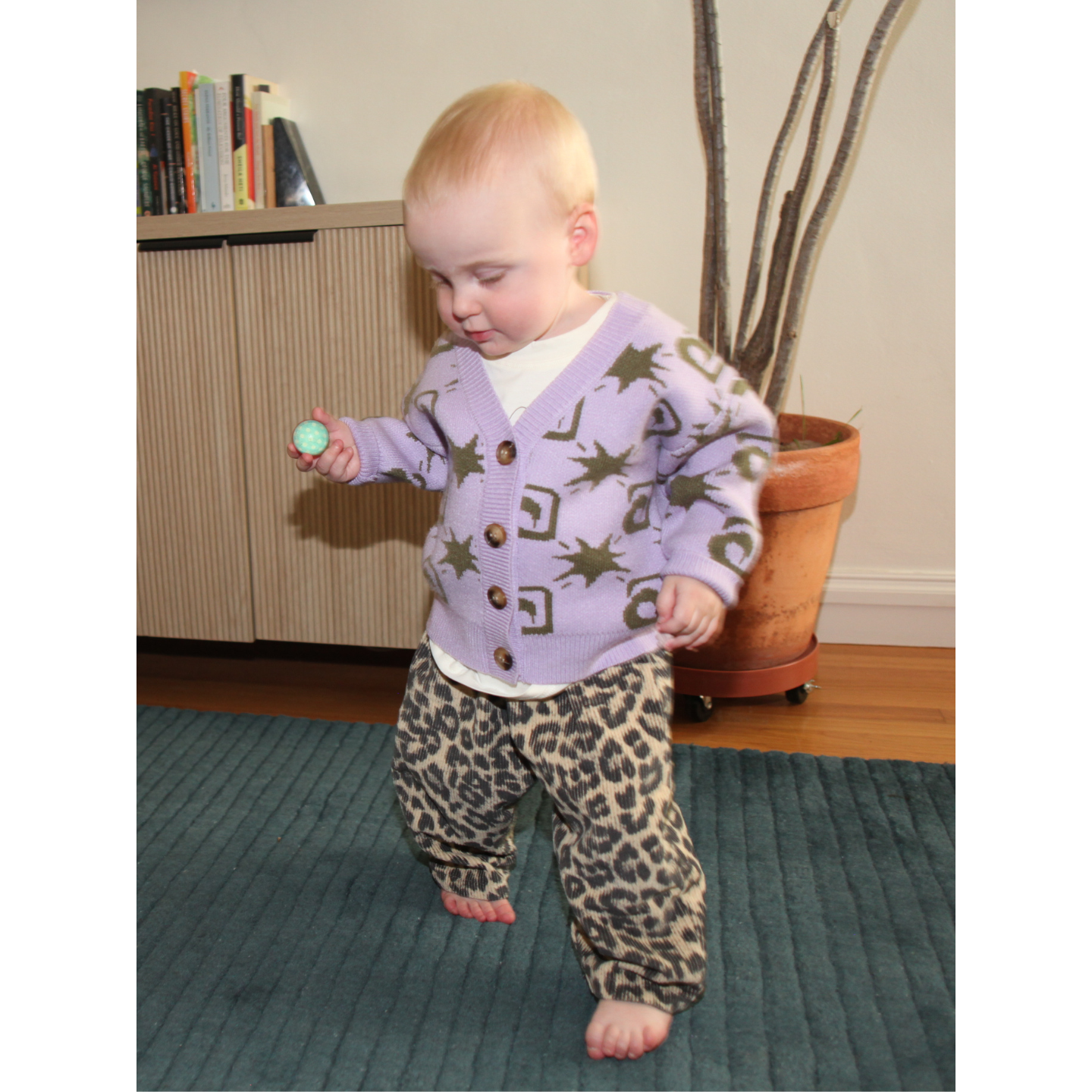 TRELLIS CARDIGAN: Lavender