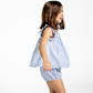 oasis blue gingham bloomer set