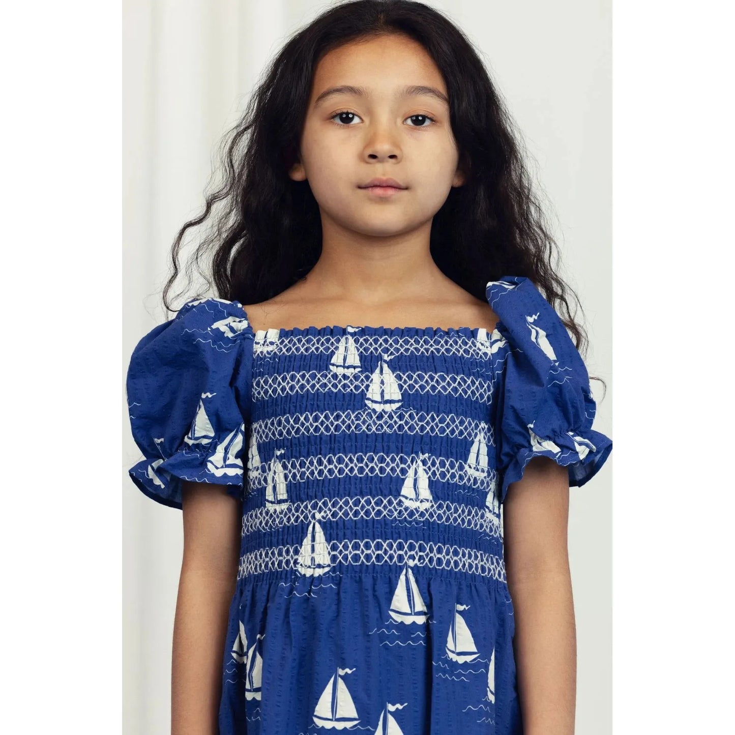 sailing boats woven dress