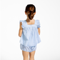 oasis blue gingham bloomer set