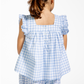 oasis blue gingham bloomer set