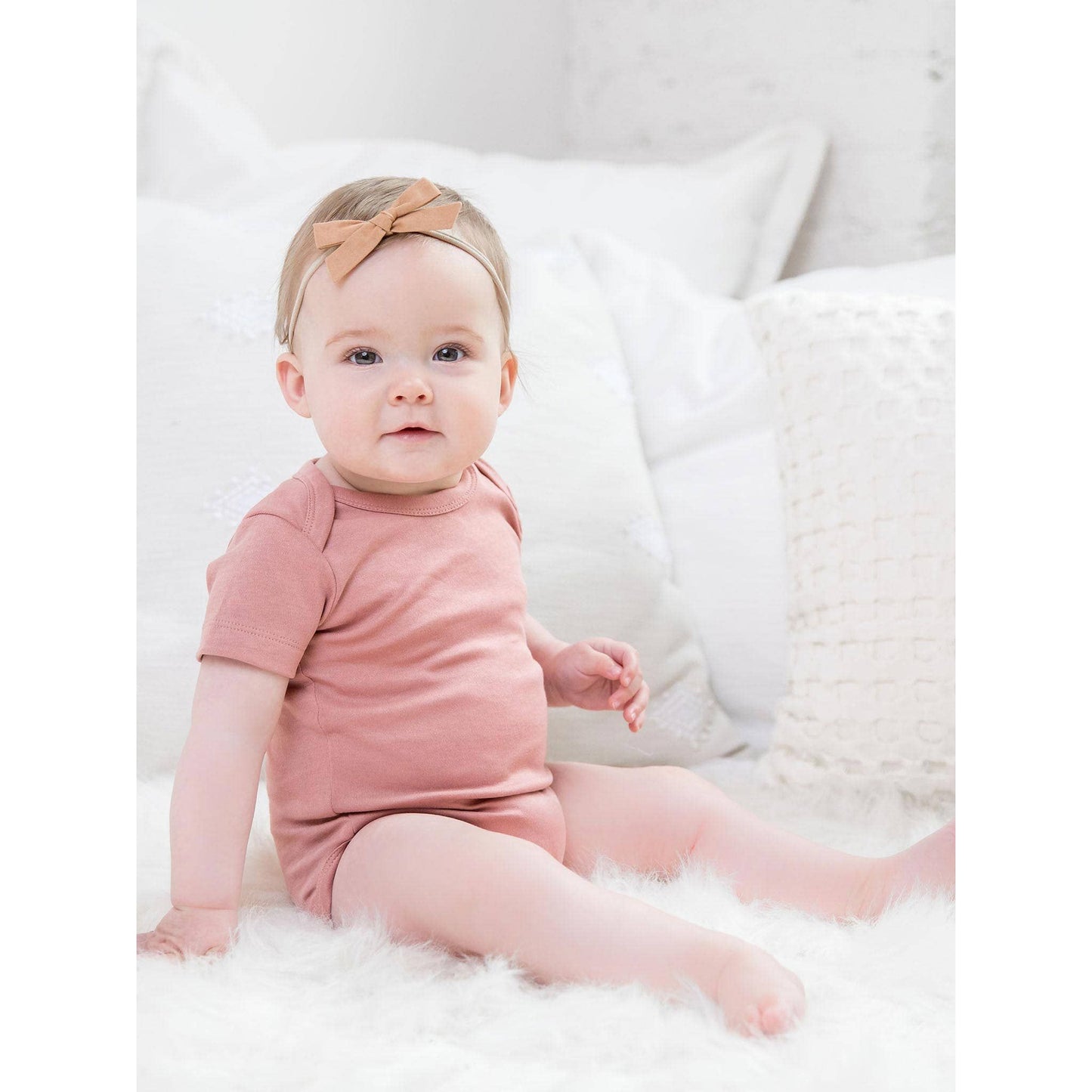 Classic Short Sleeve Bodysuit: White