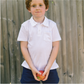 boys white cotton polo