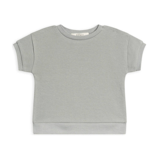 Organic Baby & Kids Ali Waffle Tee - Mist