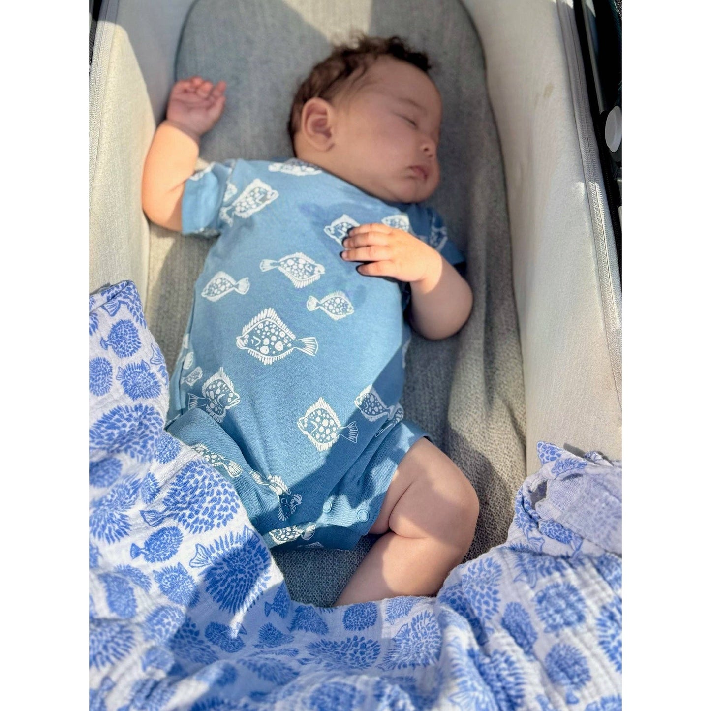 Baby Romper - Flounder | Indigo