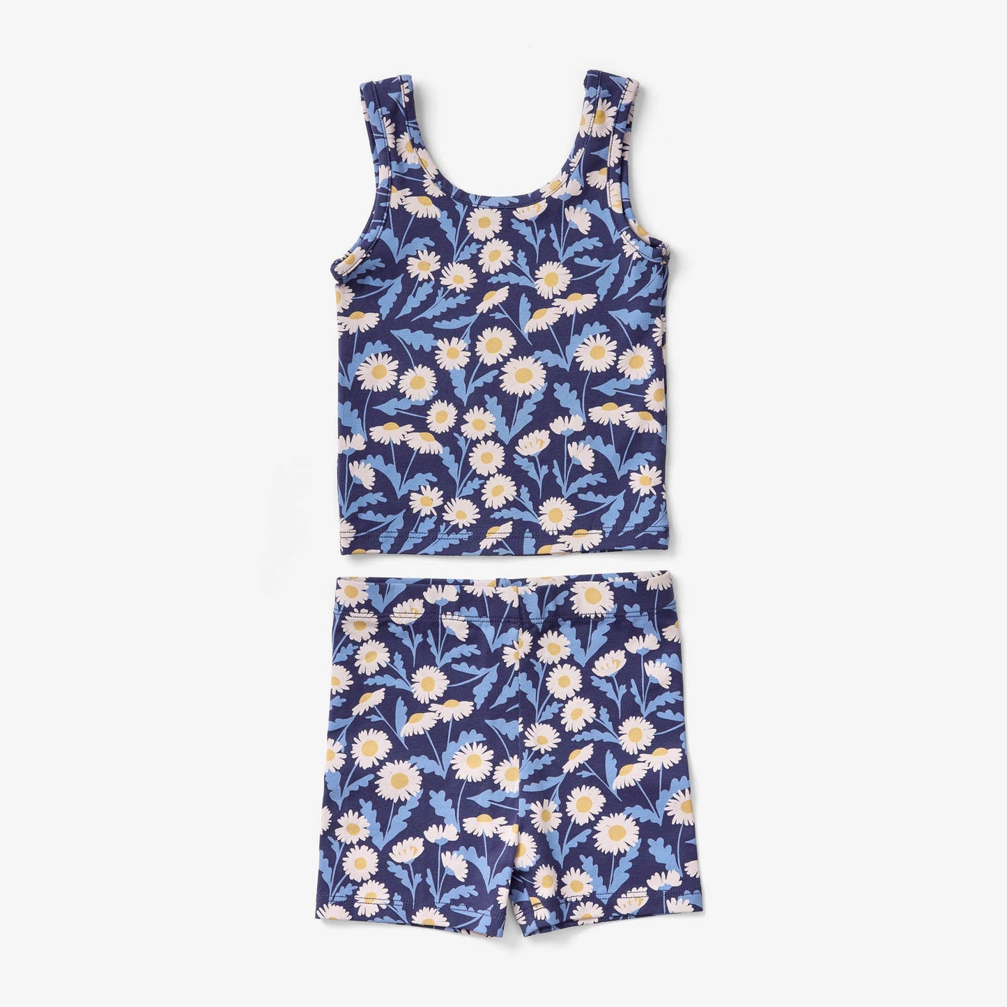 Active Tank Top + Biker Short - Daisy | Bluejay