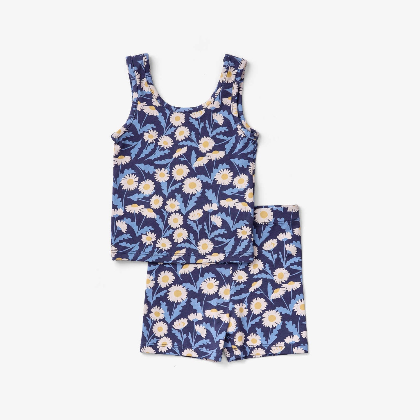 Active Tank Top + Biker Short - Daisy | Bluejay