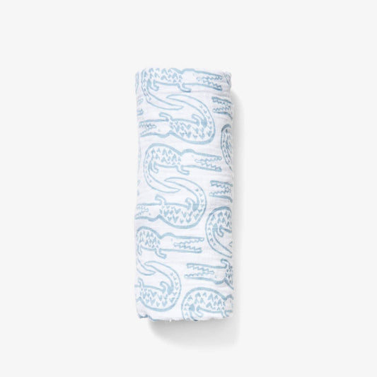 Swaddle - Alligator | Bay Blue