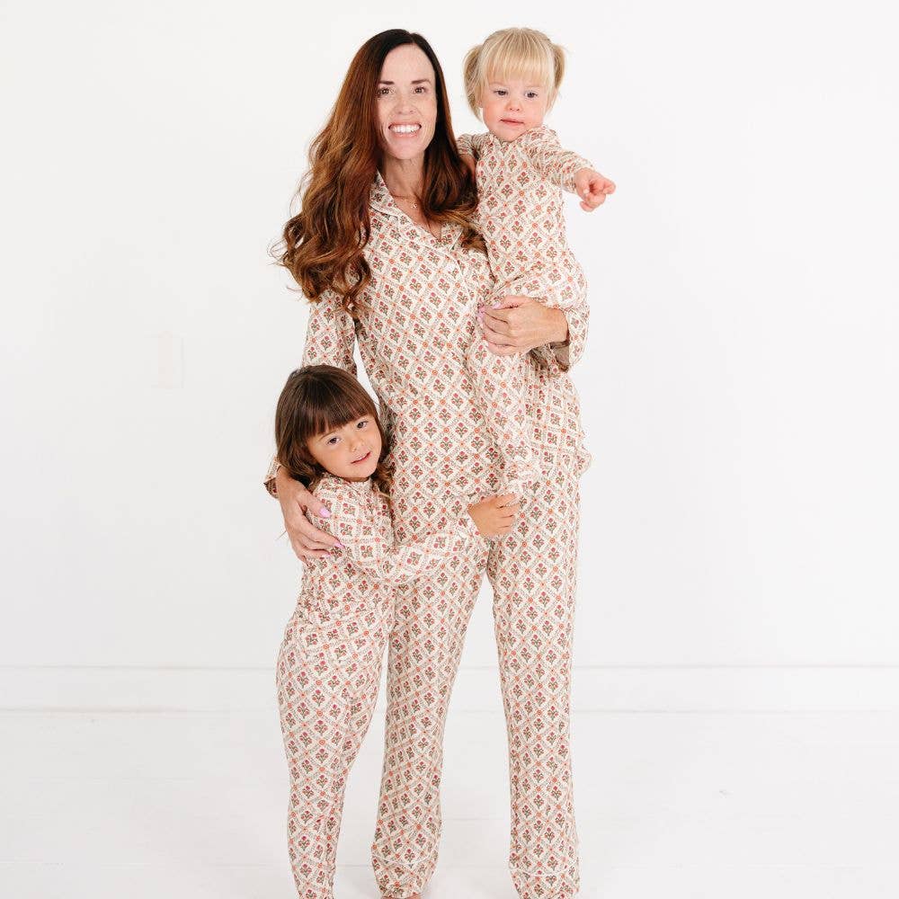 Holly Trellis Long Sleeve & Pants Bamboo Women's Pajama Set