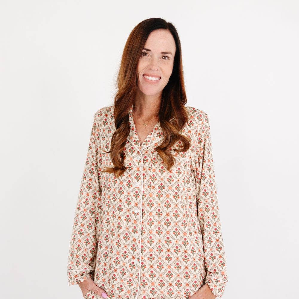 Holly Trellis Long Sleeve & Pants Bamboo Women's Pajama Set