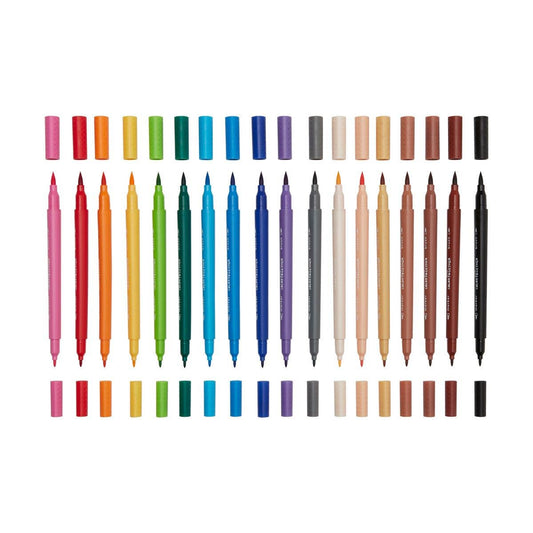 OOLY - Color Together: Brush & Fine Tip Double-Ended Markers