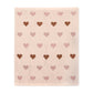 Loving Hearts - Organic Jacquard Sweater Knit Baby Blanket: Natural / One Size