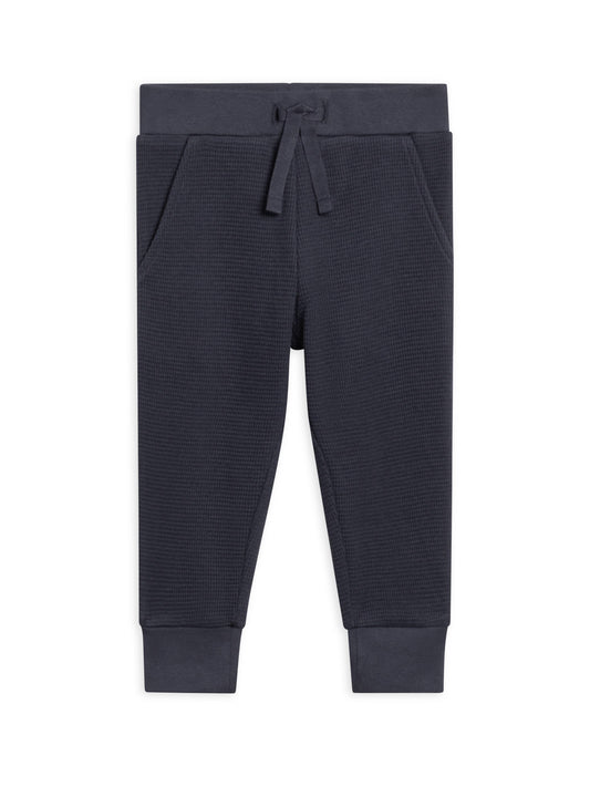 Nelson Waffle Knit Jogger: Navy