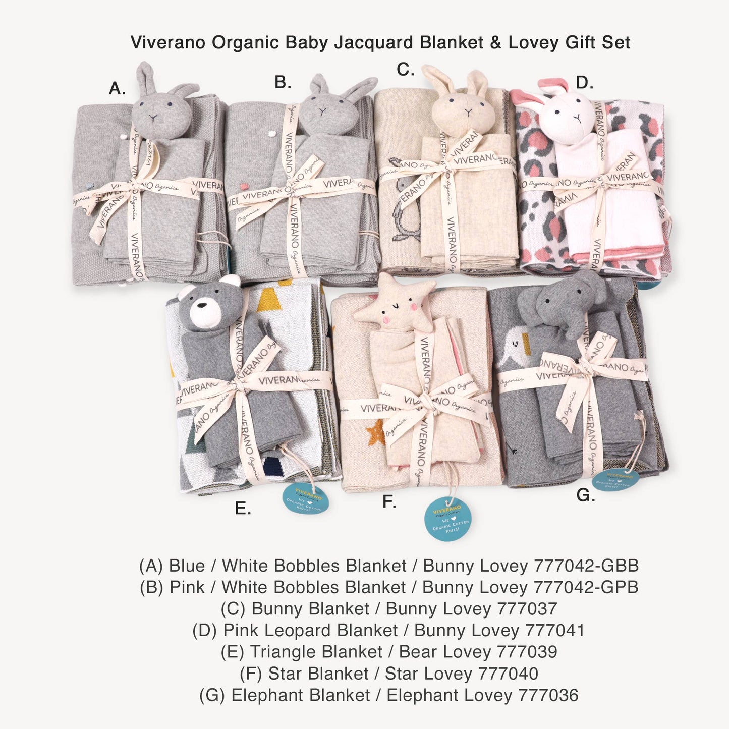 Bunny Mommy & Me Baby Knit Blanket & Lovey Gift SET: Natural / OS