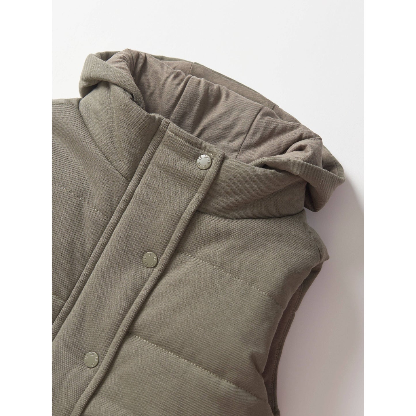 Hooded Puffer Vest - Army Green