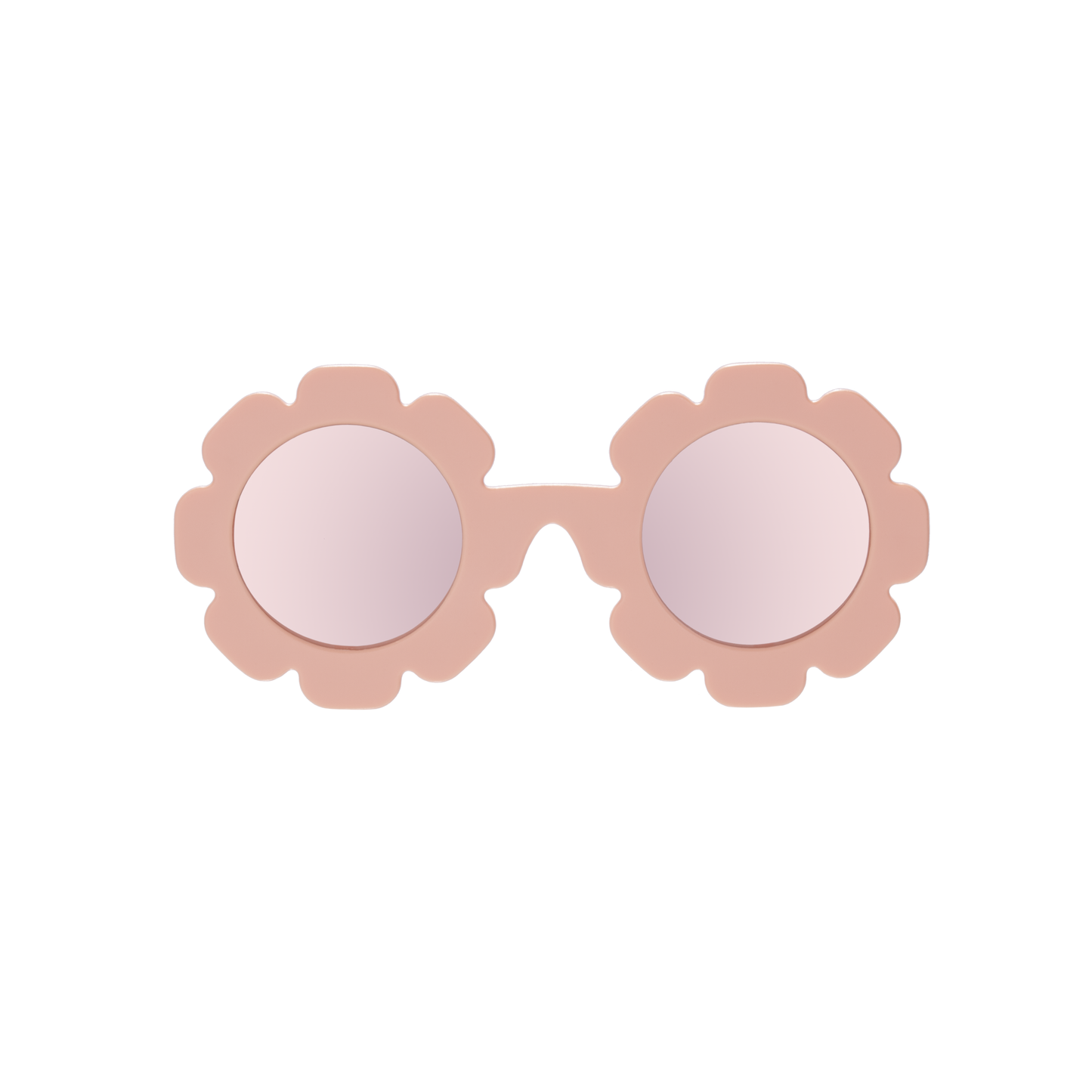 Peach Keen Polarized Flower Sunglasses with Mirrored Lens: Ages 3-5+