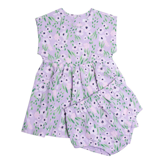 Carly Dress in Lavender Flowers