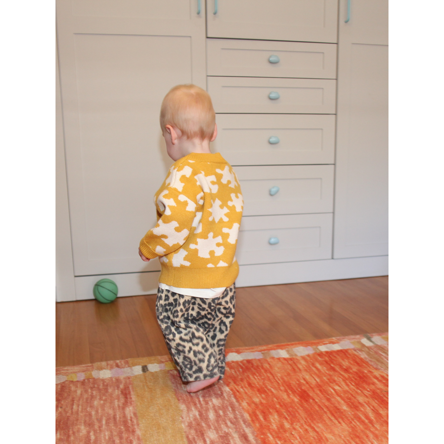 PUZZLE CARDIGAN: Green