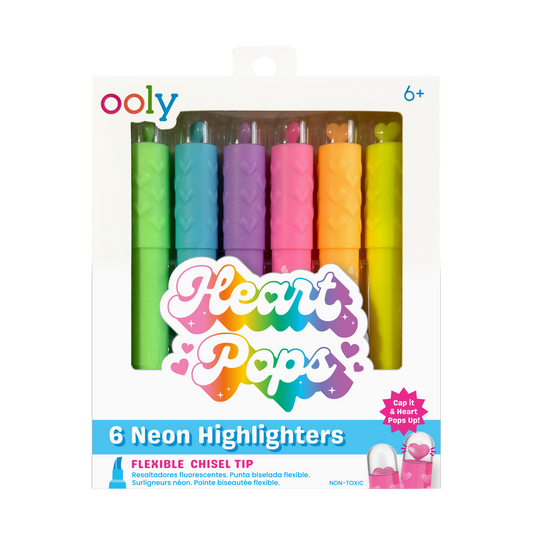 OOLY - Heart Pops: Neon Highlighters