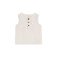 Caley Linen Henley Tank - Coconut