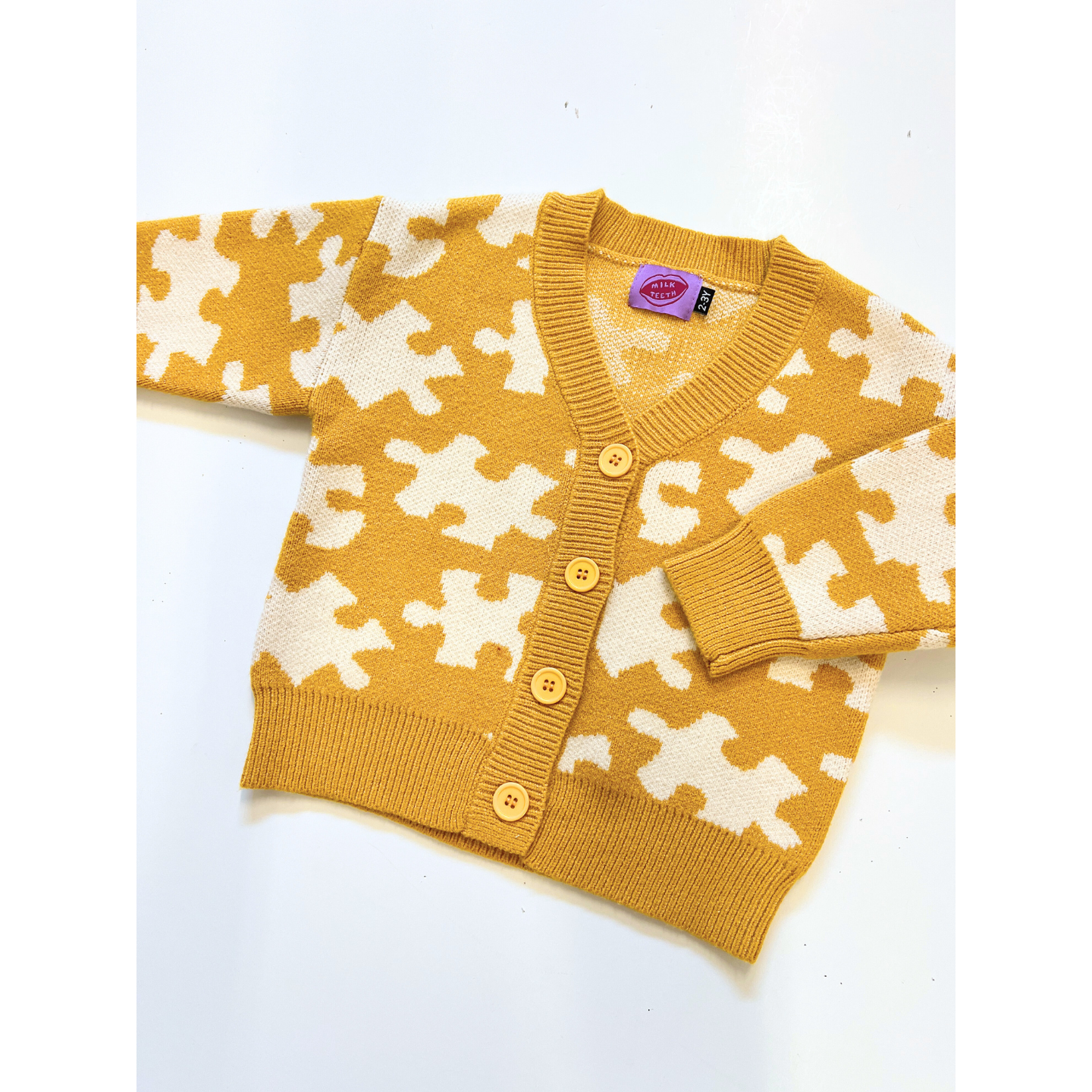 PUZZLE CARDIGAN: Green