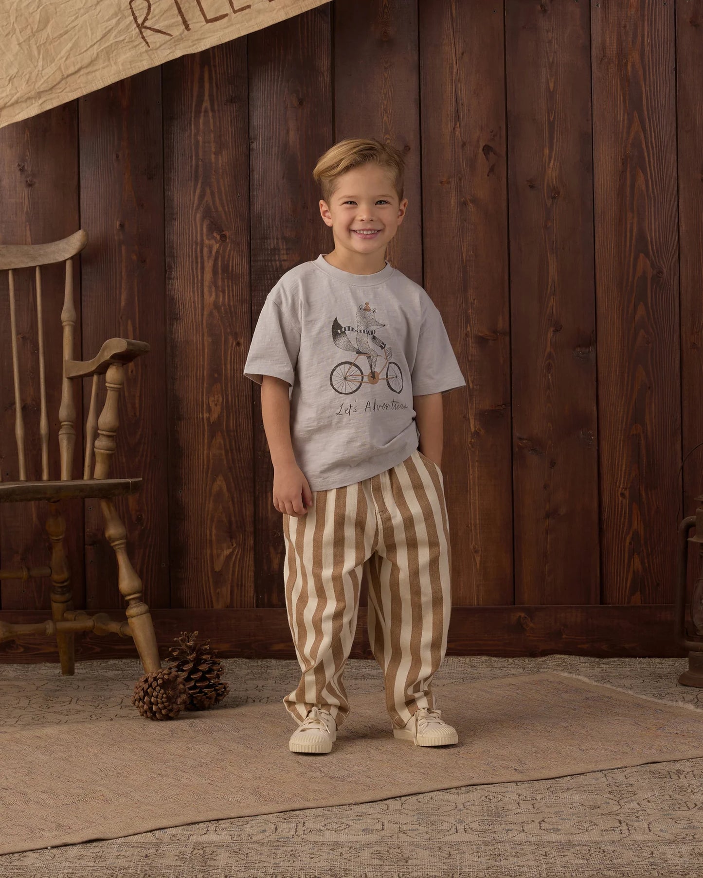 Baggy Pant ll Fawn Pinstripe