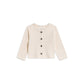 Organic Clara Pointelle Button Down Cardigan - Ivory