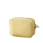 Striped Seersucker Makeup Bag For Embroidery: Yellow