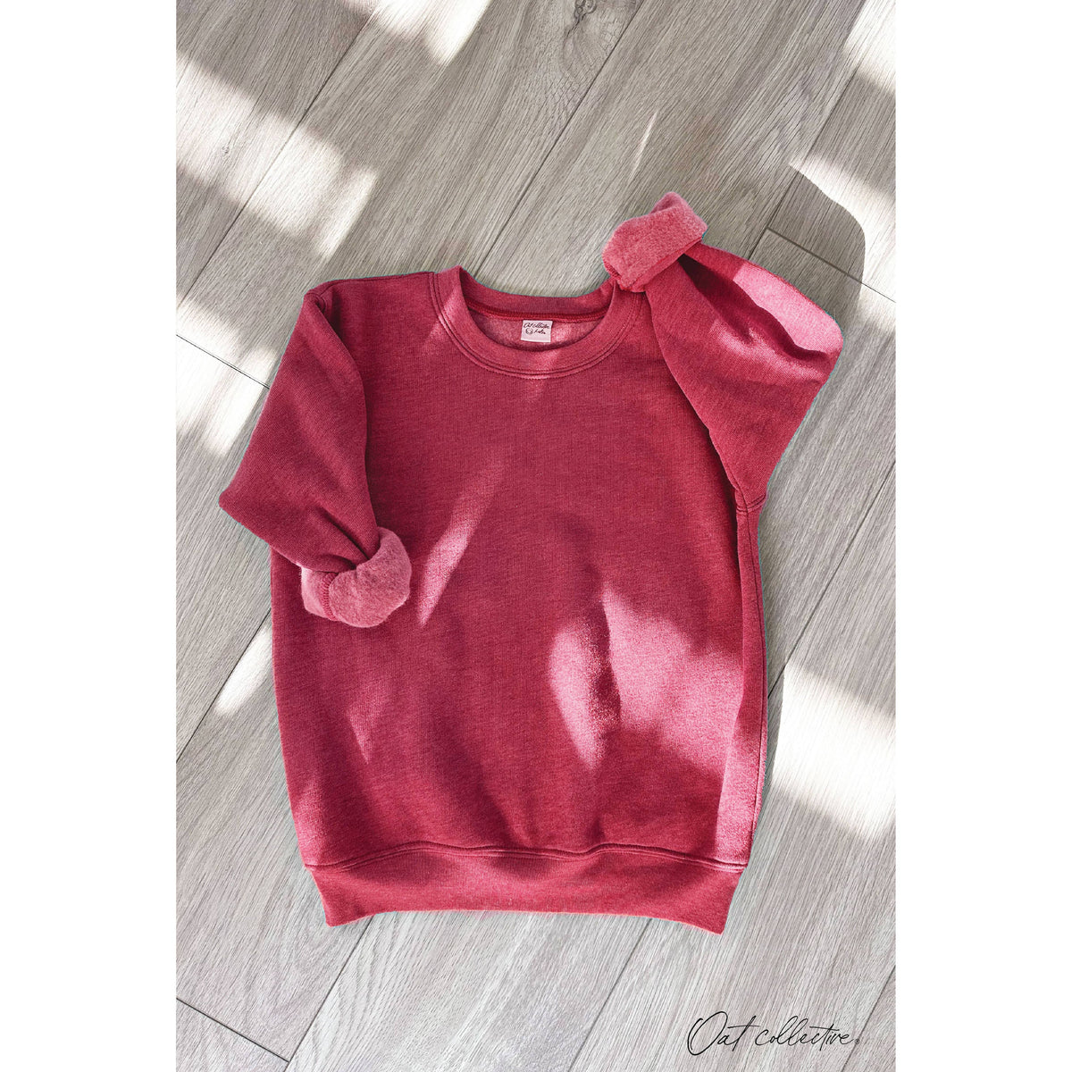 OAT COLLECTIVE - BASIC SOLID  Unisex Graphic Sweatshirt: HEATHER ROYAL / 8/9