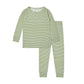 Evergreen Stripe Bamboo Kids Pajama Set