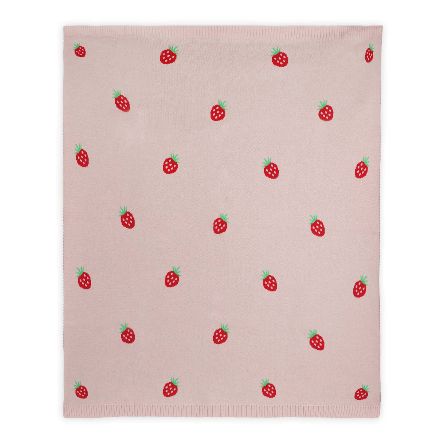 Viverano Organics - Strawberry - Organic Cotton Jacquard Baby Blanket: One Size