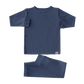 Big Kid Pajama Set Navy Blue Rib