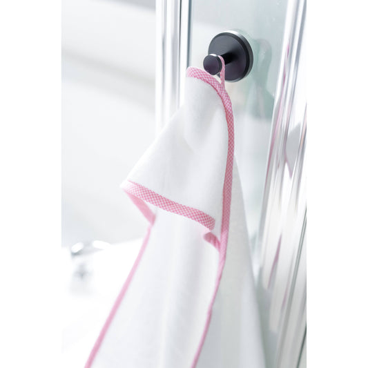 Hooded Terry Bath Towel | Pink Gingham