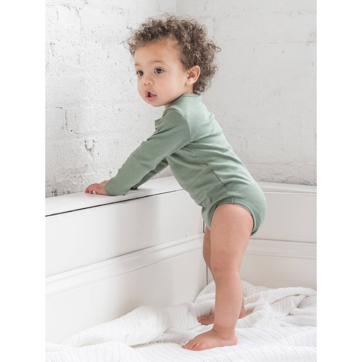 Classic Long Sleeve Bodysuit: White