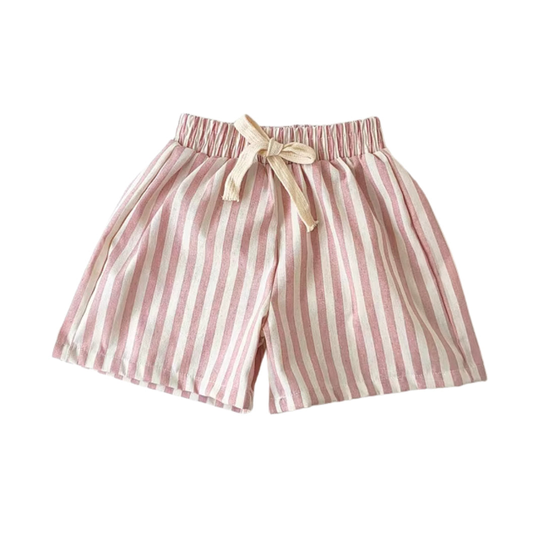 Emerson Striped Shorts- Pink