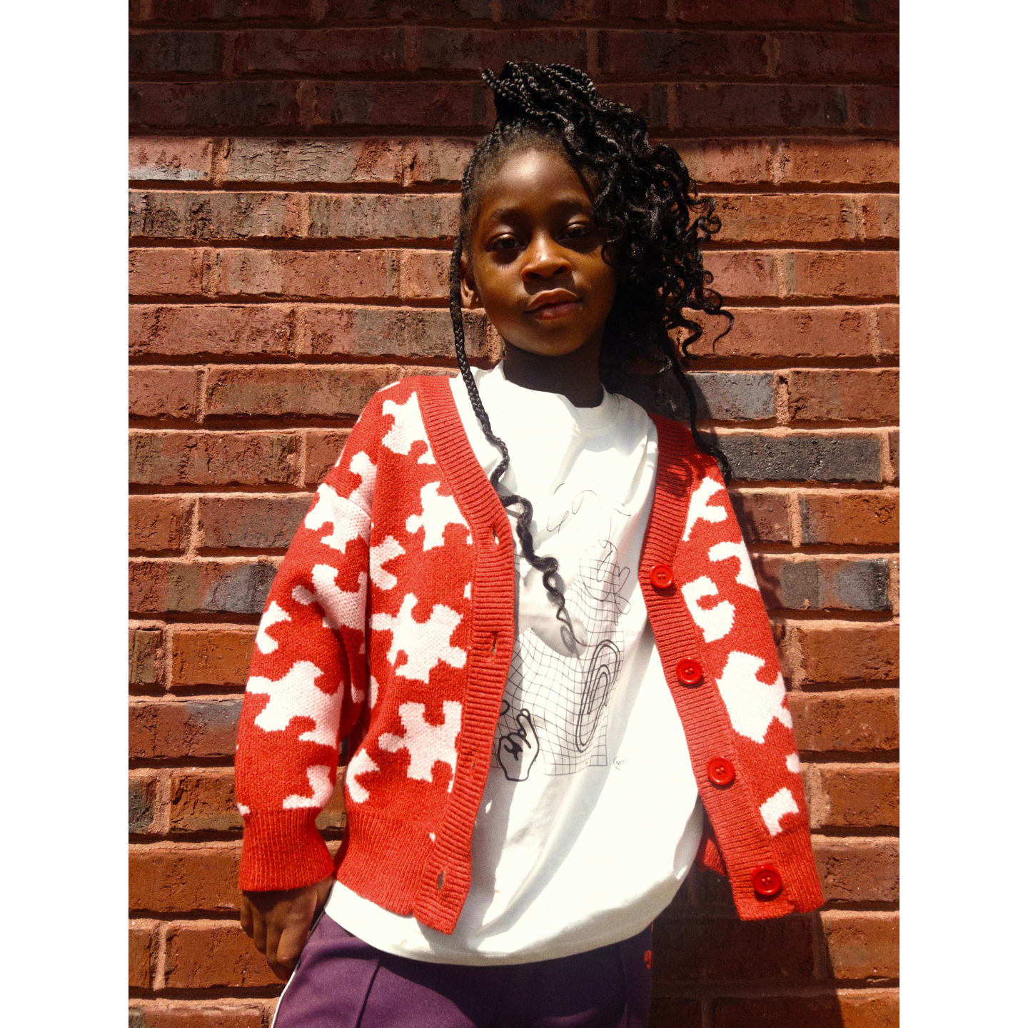 PUZZLE CARDIGAN: Green