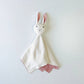 Bunny -Organic Baby Lovey Security Knit Blanket Cuddle Cloth: Ivory