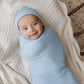 Bleu La La - NEW! 100% Luxury Organic Cotton Ribbed Baby Swaddle Blanket: Bubblegum