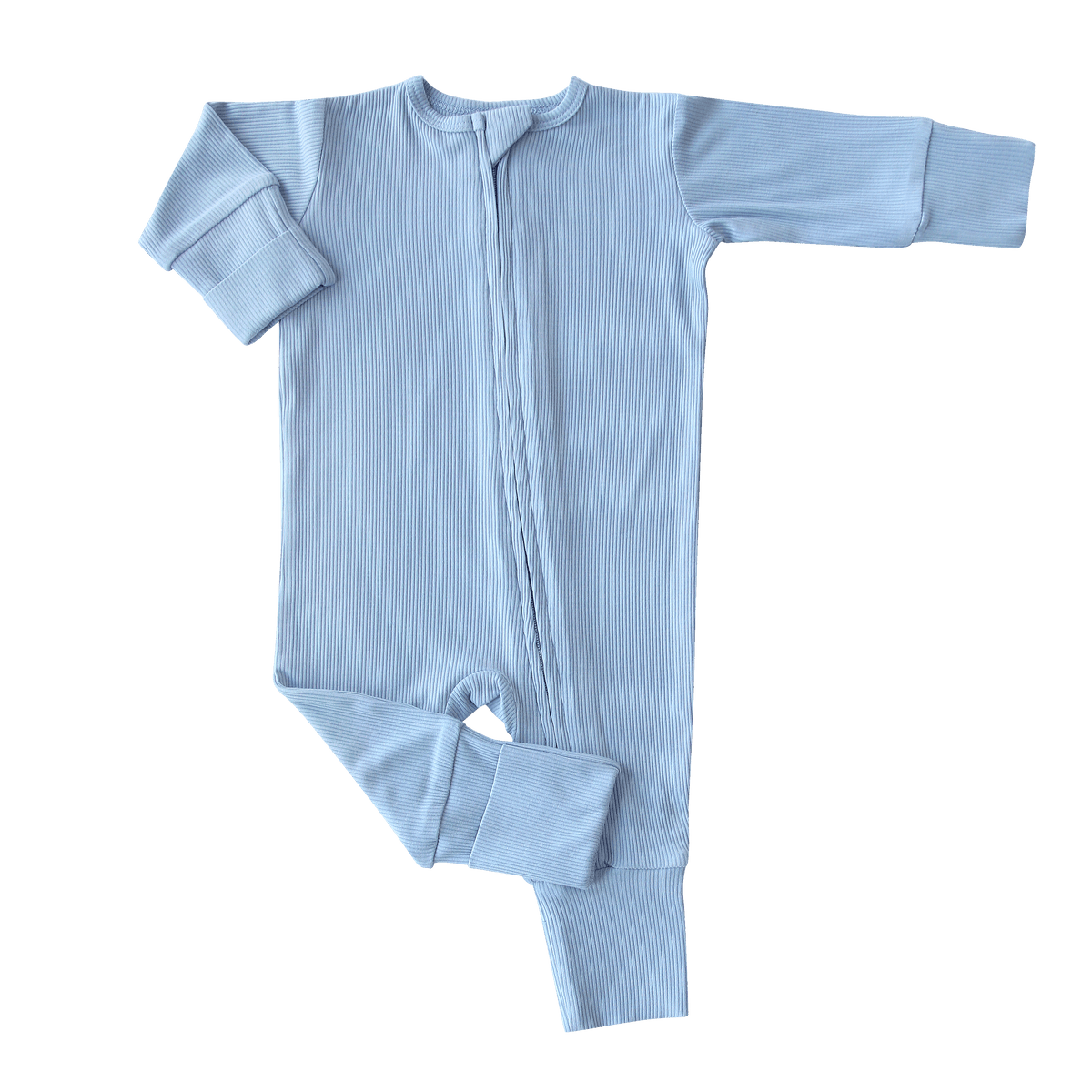 Blue Fog Rib Convertible Romper