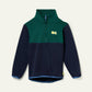 Recycled Cotton and Sherpa Navy ZipUp