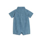 Ted Chambray Collared Romper: Chambray