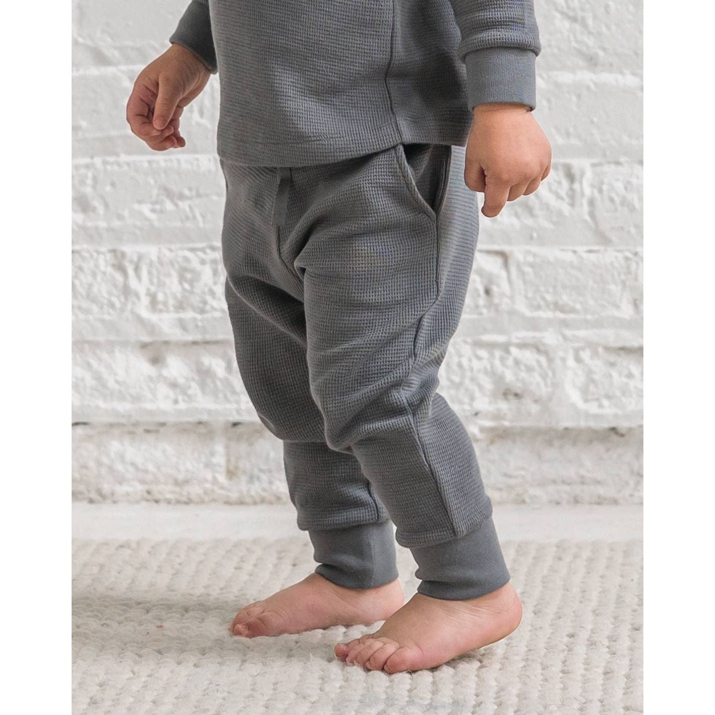 Nelson Waffle Knit Jogger: Navy