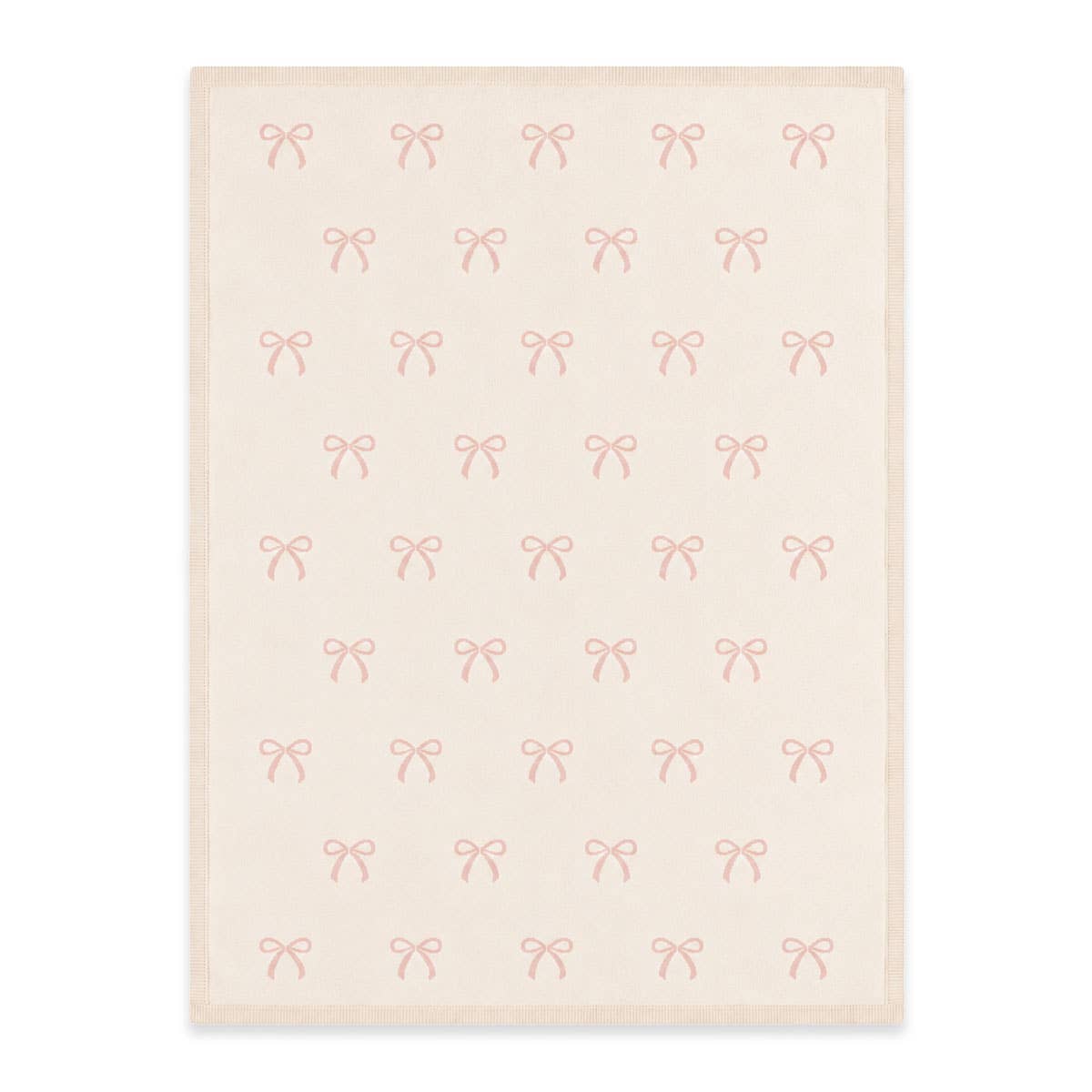 Viverano Organics - Sweet Bow - Organic Cotton Knit Baby Blanket: Sweet Pink / One Size